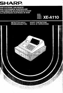 Bedienungsanleitung Sharp XE-A110 Registrierkasse