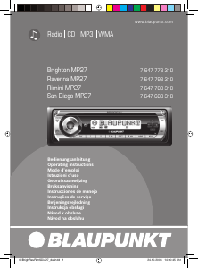 Bruksanvisning Blaupunkt Brighton MP27 Bilradio