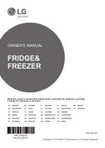 Mode d’emploi LG GBP62DSNXN Réfrigérateur combiné