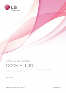 Manuale LG AG-S350 Occhiali 3D