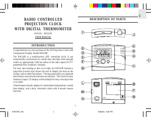 Manual de uso Oregon RM329P Despertador