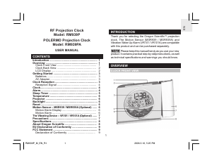 Manuale Oregon RM939P Sveglia