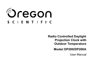 Manual Oregon DP200 Alarm Clock