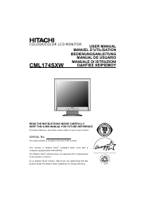 Mode d’emploi Hitachi CML174SXW Moniteur LCD