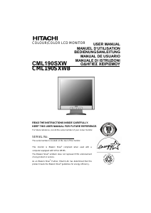 Mode d’emploi Hitachi CML190SXW Moniteur LCD