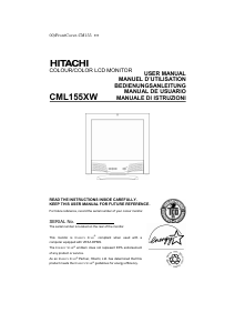 Mode d’emploi Hitachi CML155XW Moniteur LCD