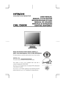 Mode d’emploi Hitachi CML156XW Moniteur LCD