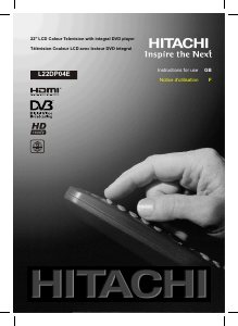 Mode d’emploi Hitachi L22DP04E Téléviseur LCD