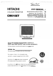 Mode d’emploi Hitachi CM610ET Moniteur