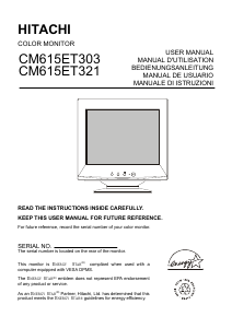 Mode d’emploi Hitachi CM615ET303 Moniteur