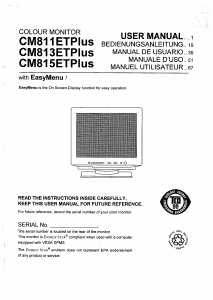 Mode d’emploi Hitachi CM813ETPlus Moniteur