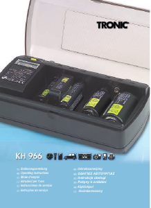 Manual Tronic KH 966 Carregador de pilhas