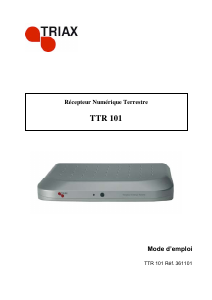 Mode d’emploi Triax TTR 101 Récepteur numérique