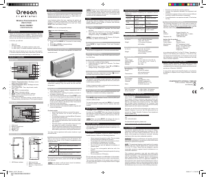 Mode d’emploi Oregon RAR601 Réveil