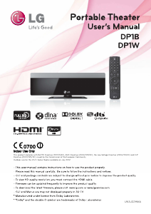 Bruksanvisning LG DP1WPBC Hembiopaket