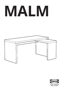 説明書 イケア MALM (151x65) デスク