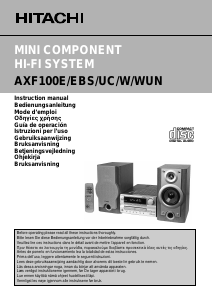 Manual Hitachi AXF100W Stereo-set