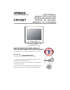 Mode d’emploi Hitachi CM715ET Moniteur