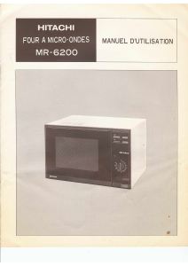 Mode d’emploi Hitachi MR-6200 Micro-onde