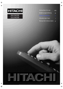 Mode d’emploi Hitachi 26LD6200IT Téléviseur LCD