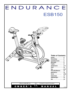 Handleiding Endurance ESB150 Hometrainer