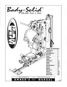 Manual Body-Solid G5S Multi-gym