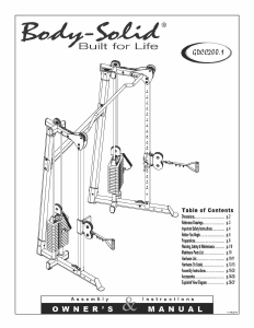 Manual Body-Solid GDCC200 Multi-gym