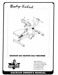 Manual Body-Solid GSCR349 Multi-gym