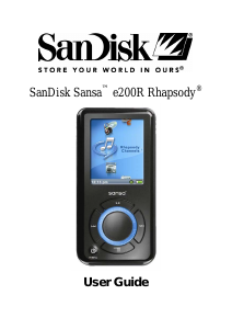 Manual SanDisk Sansa e200R Rhapsody Mp3 Player