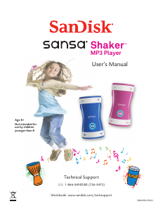 Handleiding SanDisk Sansa Shaker Mp3 speler
