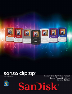 Manual SanDisk Sansa Clip Zip Mp3 Player