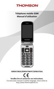 Manual Thomson SEREA75BLK Telefone celular