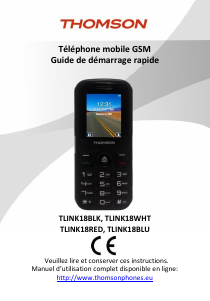 Manual de uso Thomson TLINK18BLK Teléfono móvil