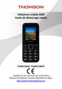 Manual de uso Thomson TLINK11BLK Teléfono móvil