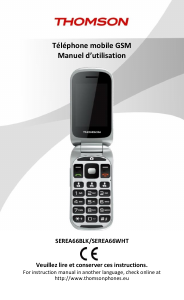 Manual Thomson SEREA66BLK Telefone celular
