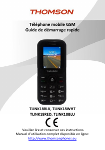 Manual de uso Thomson TLINK18RED Teléfono móvil