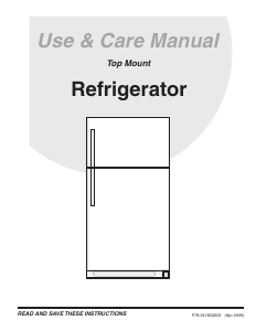 Manual Frigidaire MRTW23V7RW Fridge-Freezer