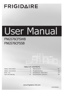 Manual Frigidaire FNG576CFSSB Range