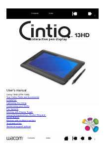 Manual Wacom Cintiq 13HD Pen Tablet