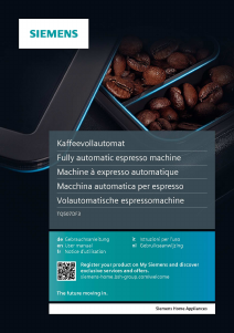 Mode d’emploi Siemens TQ507DF3 Machine à expresso