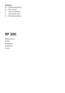 Manual Gaggenau RF200203 Freezer
