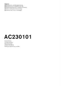 Manual Gaggenau AC230101 Cooker Hood