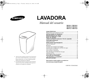 Manual de uso Samsung WA15L5G Lavadora