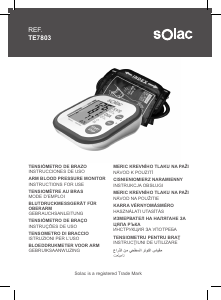 كتيب Solac TE7803 جهاز قياس ضغط الدم
