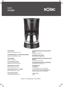 Manual de uso Solac CF4029 Máquina de café