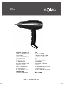 Manual de uso Solac SP7080 Secador de pelo