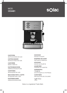 Handleiding Solac CE4481 Espresso-apparaat