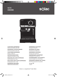 Mode d’emploi Solac CE4493 Machine à expresso