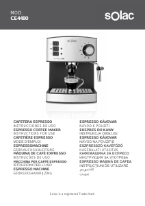 Manual de uso Solac CE4480 Máquina de café espresso