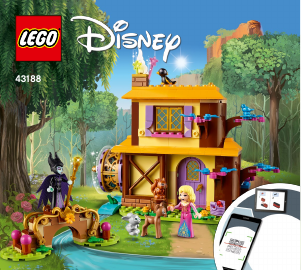 Manual de uso Lego set 43188 Disney Princess Cabaña en el Bosque de Aurora